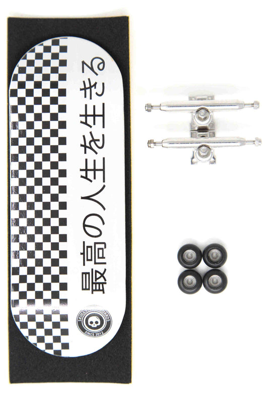 Skull Fingerboards - Japan White Pro Complete Wooden Fingerboard (34mm)